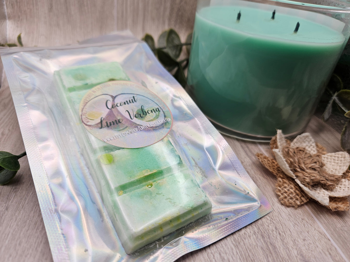 Coconut Lime Verbena Snap Bar Soy Wax Melt
