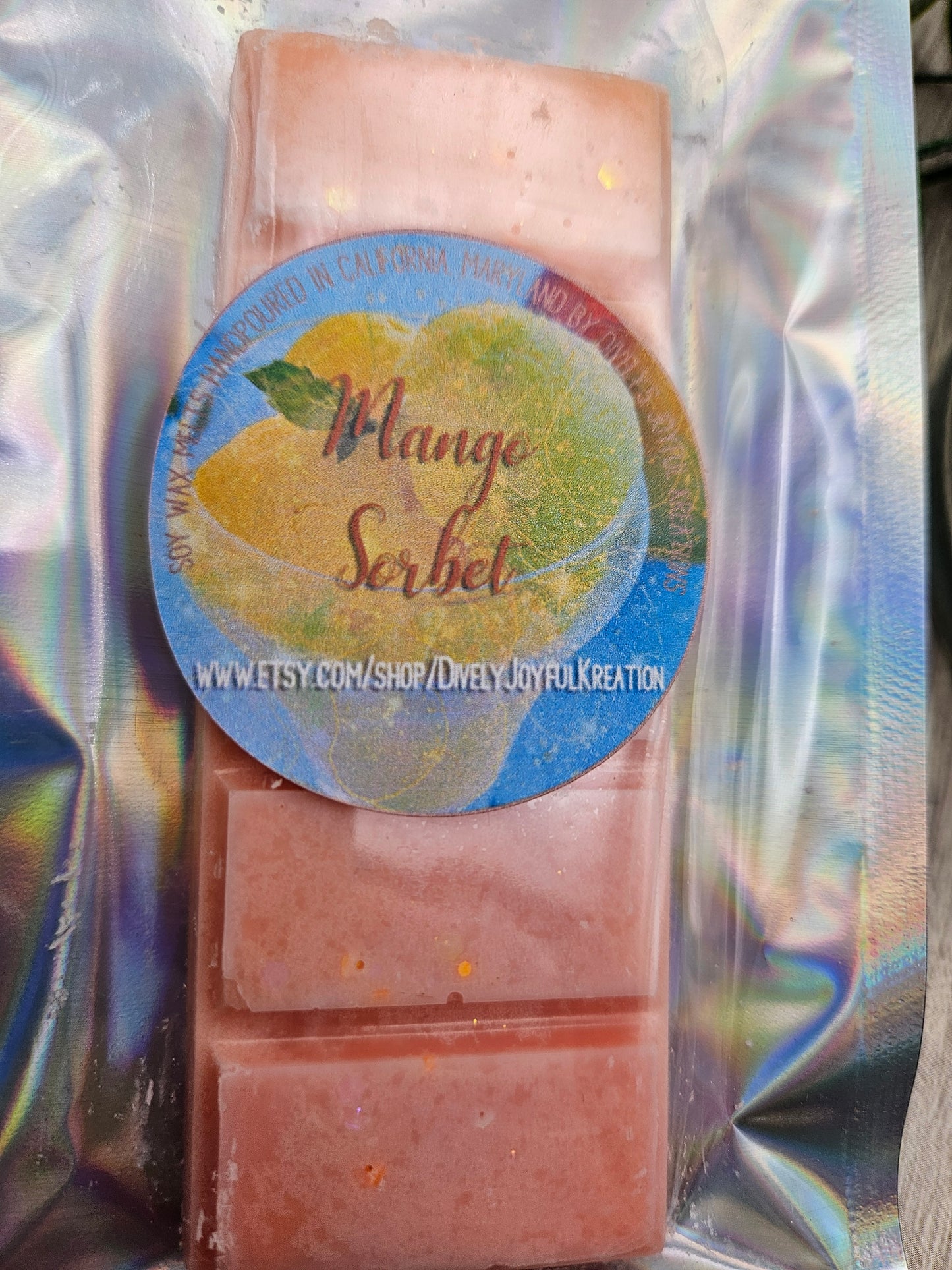 Mango Sorbet Snap Bar Soy Wax Melt