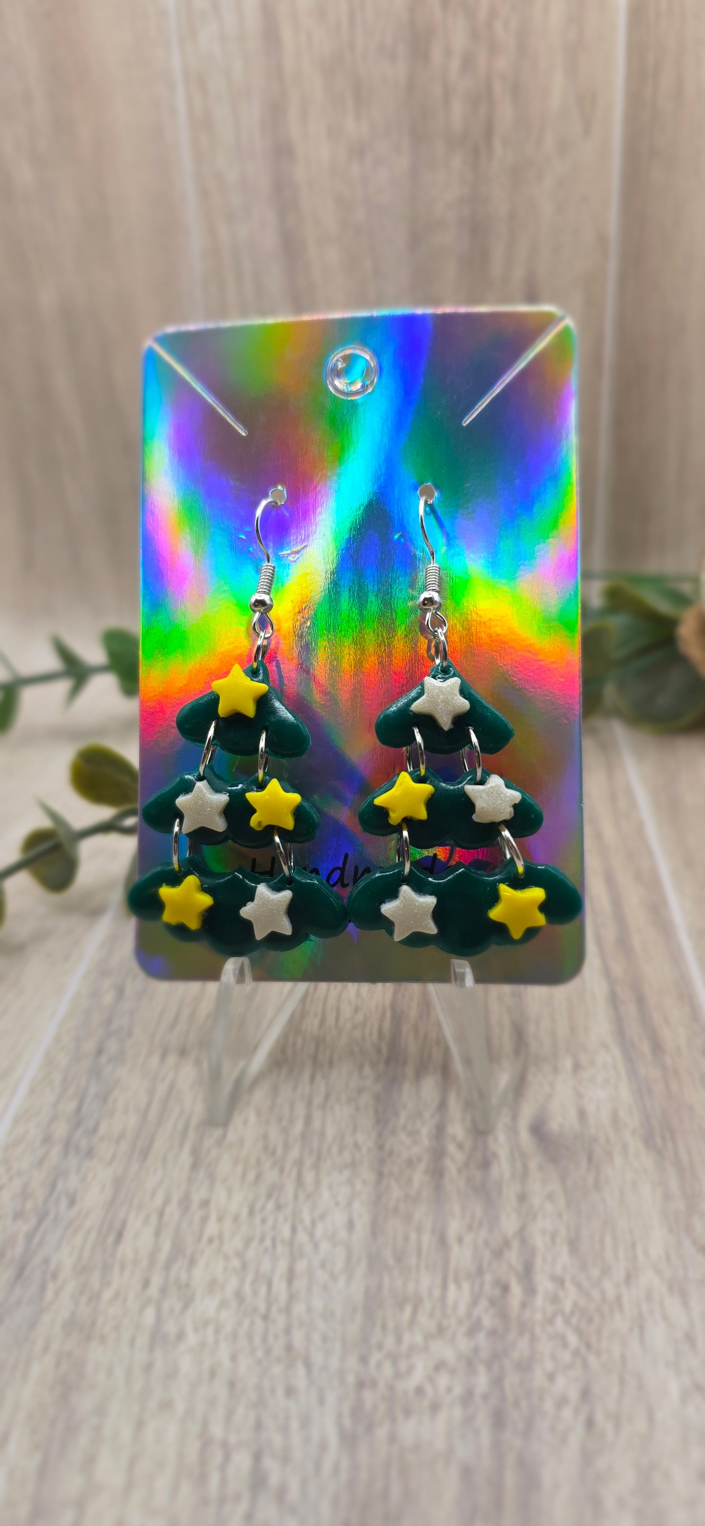 Christmas Tree Dangle Earrings